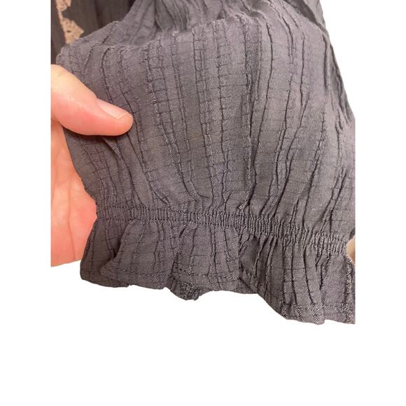 NWT THML Blouse Black & Animal Print Size L - Picture 4 of 10